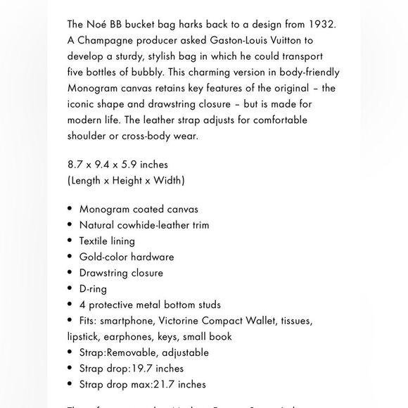 ✨ Louis Vuitton Noé BB Monogram Bucket Bag – Excellent Condition - Picture 2 of 10